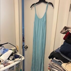 Joe Fresh Blue Spaghetti Strap Sundress Maxi